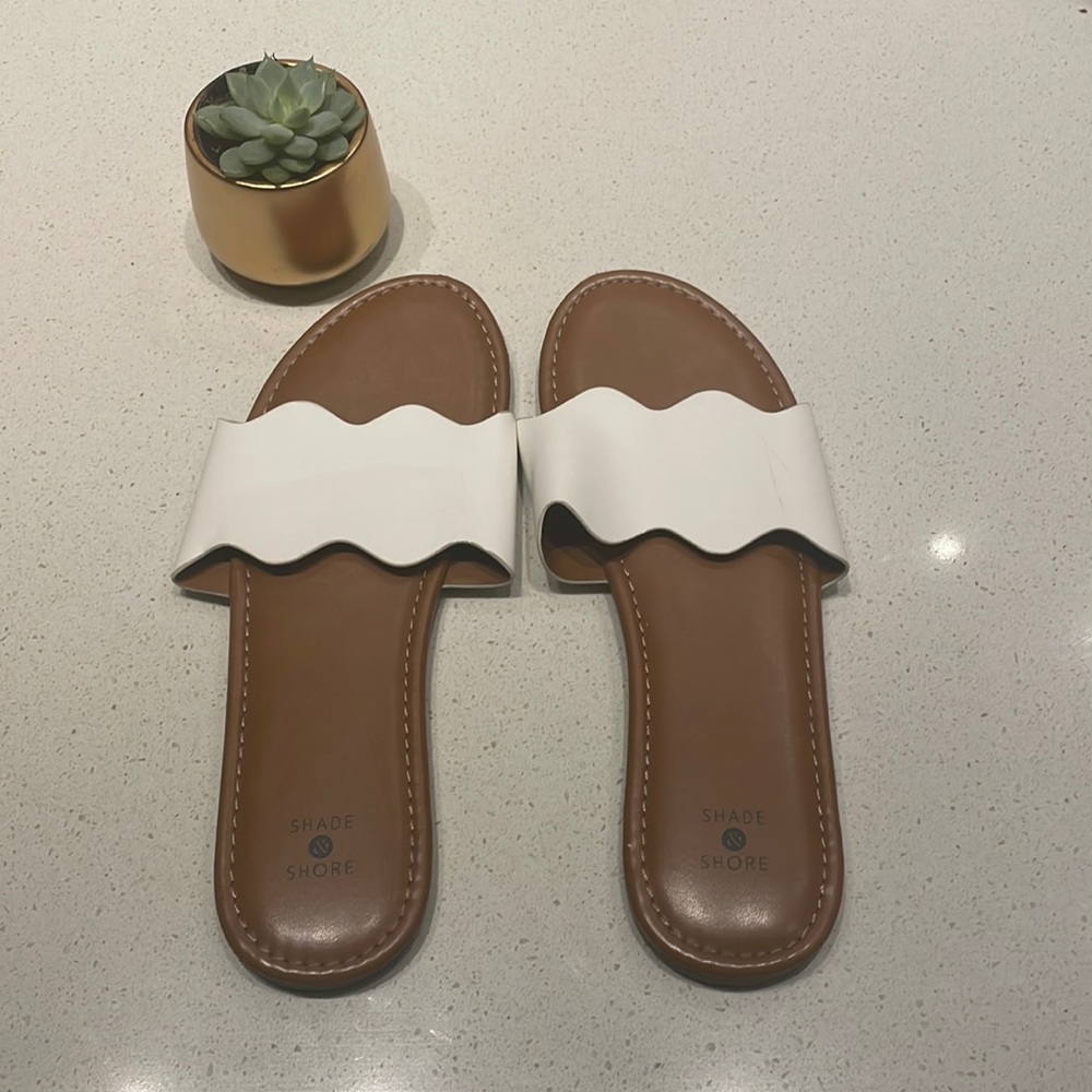 White Slip-on Sandals ☀️
